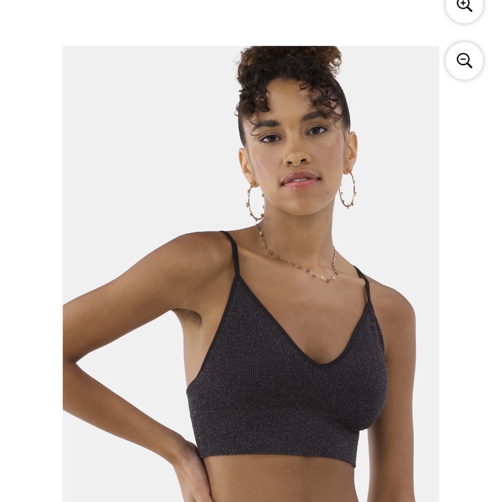 No Boundaries Women's Shimmer V-Neck Brami - Picture 8 of 16